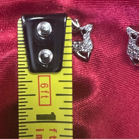Sterling Silver Crystal Reindeer Stud Earrings – Holiday Christmas Jewelry NWOT - Picture 5 of 7